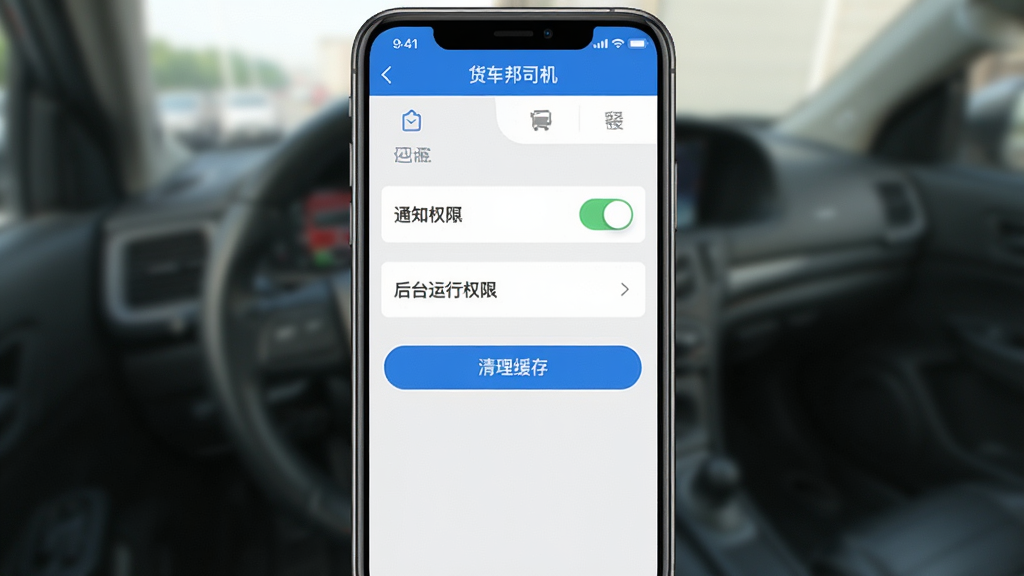 �ֻ���Ļչʾ��������˾����APP����ҳ�棬��֪ͨȨ�޿��ء���̨����Ȩ�ޡ��������水ť������Ϊ������ɫ���������������ʸɾ��޶���Ԫ��