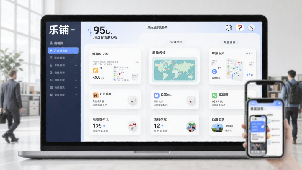 乐铺-店铺经营助手 周边客流数据分析功能展示