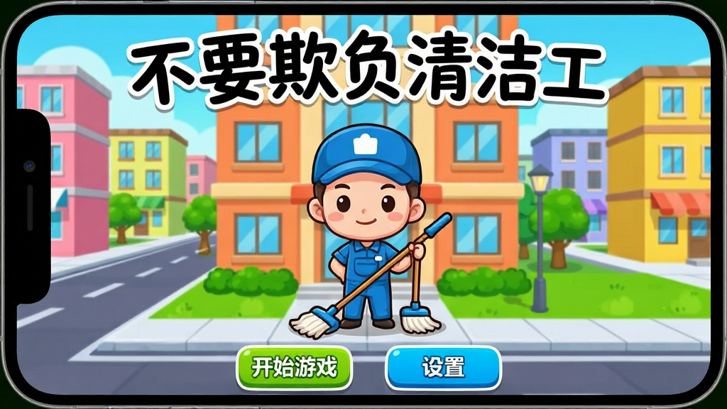 һ���ֻ���Ļ��ͼ��չʾ��Ϸ�����棬����������һ��������ɫ�������Ŀ�ͨ��๤վ��һ����Ԣ¥ǰ�����������ϰѣ������Ǹɾ�����Ľֵ��ͼ���ɫ��������¥������Ϸ���⡰��Ҫ�۸���๤���Ի��õ���д����ʾ����Ļ�Ϸ����·��п�ʼ��Ϸ�����ð�ť����������Q�濨ͨ��ɫ�����ޣ����ʸɾ��޶���Ԫ�ء�