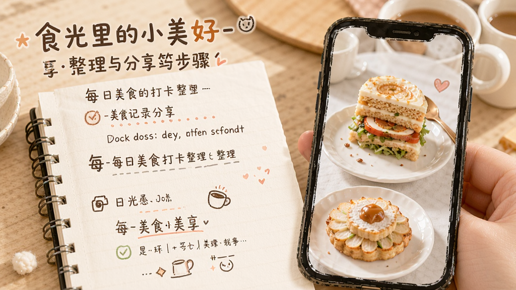 食光里的小美好-美食记录分享 每日美食打卡整理与分享操作步骤