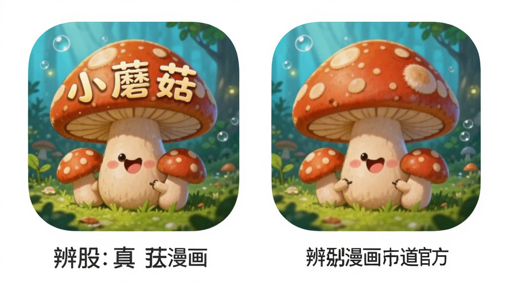 小蘑菇漫画乐园app官方版 辨别真假下载渠道配图