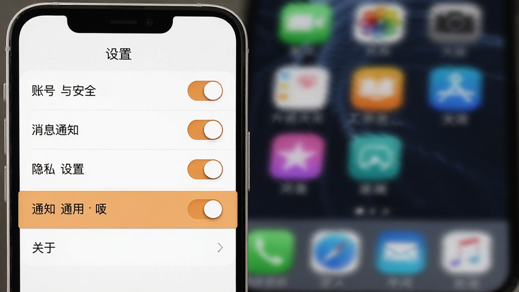 ů��APP����ҳ��չʾ���ֻ���Ļ��ʾ����ѡ���б��������˺��밲ȫ����Ϣ֪ͨ����˽���á�ͨ�á����ڵ���Ŀ������λ��Ȩ�޺�֪ͨȨ�޿��ر�������ע�������԰�ɫ������ů��ɫ���ذ�ťΪ��������������������黯��ʾ�ֻ�����ͼ�꣬���ʸɾ��޶���Ԫ��