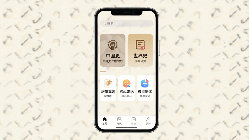 ��ʷѧ����App������ȫòչʾ���ֻ���Ļ������ʾ�й�ʷ������ʷ���������ڣ��·������������⡢���ıʼǡ�ģ������������ܿ�Ƭ������Ϊ���ŵ��װ�ɫ������������ˬ�����������������ײ����������������ʸɾ��޶���Ԫ��