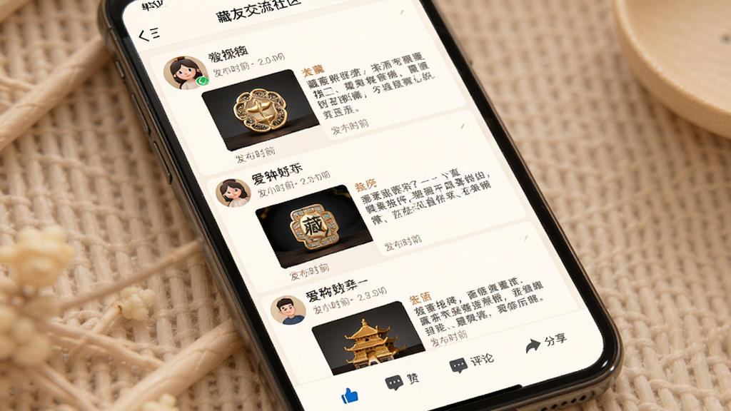 ���� ���ѽ����������棬�ֻ���Ļ��ʾ�����б���ÿ�����Ӵ����û�ͷ���ǳơ�����ʱ�䡢��ƷͼƬ�������������ײ��е��ޡ����ۡ�������ť����������͵��װ�ɫ�����ִ������£������ܰ�Ѻã����ʸɾ����޶���װ��Ԫ��