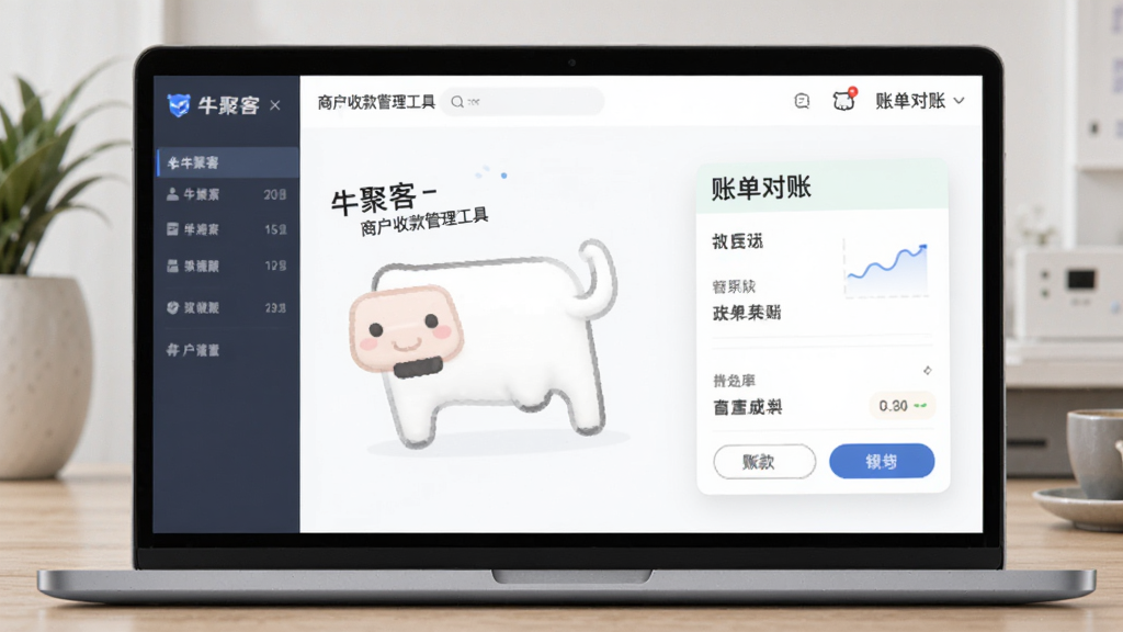 牛聚客-商户收款管理工具 收款到账提醒和账单对账页面