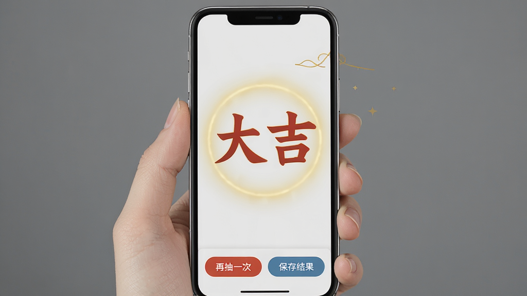 ��ǩǩ ����չʾͼ���ֻ���Ļ��ʾ��ǩ���ҳ�棬һ�����ġ��󼪡���������Ļ���룬��Χ�е����Ľ�ɫ���Σ������Ǽ�Լ��ǳ��ɫ����Ļ�ײ��С��ٳ�һ�Ρ��͡���������������ť�����ϲ�쵫������������ɾ�����