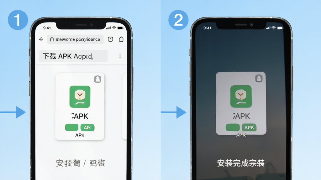 ��ǩǩ ��װ����ʾ��ͼ���ֻ���Ļ��ʾ�����������APK�ļ�����װ��ɵ��ĸ������ͼ��ÿ�����������ֱ�ע�����������ˣ�����Ϊǳ��ɫ���䣬�������������ʸɾ��޶���Ԫ��