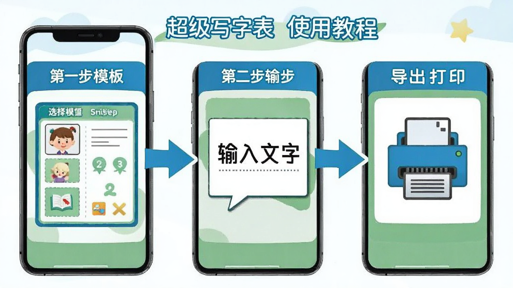 ����д�ֱ�ʹ�ý̳�ʾ��ͼ���ֻ���Ļ��ʾ�ֲ�����ָ������һ��ѡ��ģ�壬�ڶ����������֣�������������ӡ�������м�ͷ��ע����˳�򣬷�����½����࣬��ɫ������䣬�����������޶���Ԫ��