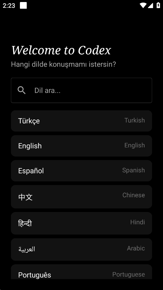 Codex�ֻ���v1.0.0 AI�����д����̨