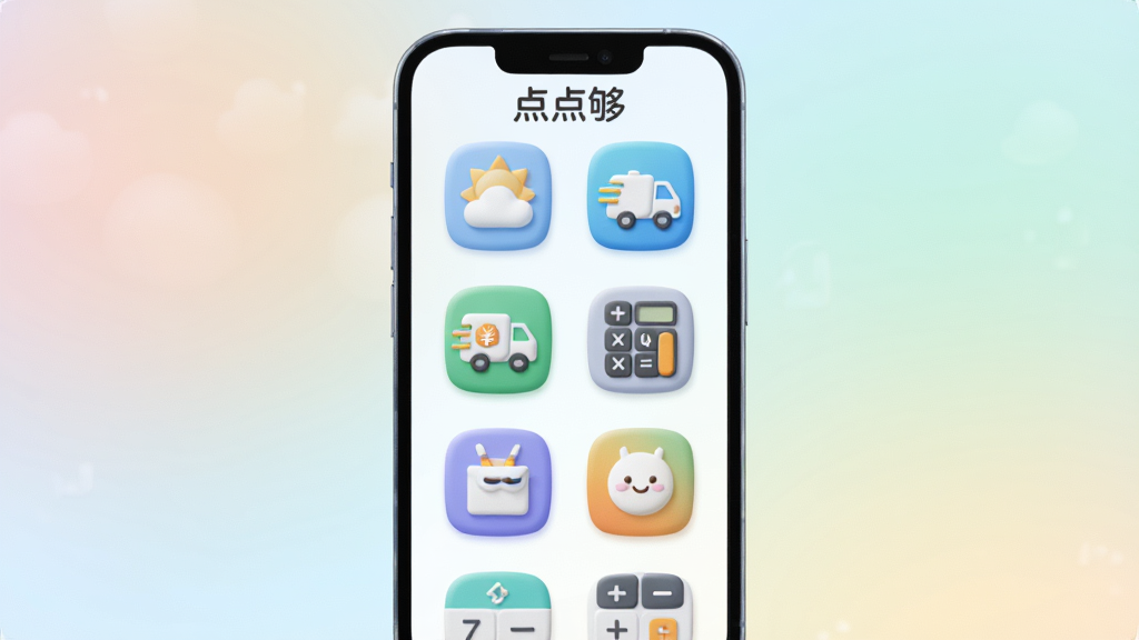 ��������չʾһ��������ֻ����棬�����С���㹻��Ӧ�õĹ���ͼ���������У�ͼ�������������ݡ����ˡ��������ȡ���������͵Ľ���ɫ��ͼ�������΢����С����ֲ�������״������Լ���£�ϸ�ڴ�ͼ���ԵԲ�󣬻��ʸɾ����޶���Ԫ�ء�
