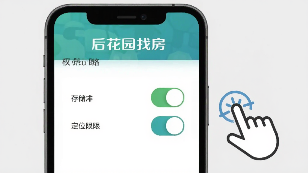 ��԰�ҷ�APPʹ�ý̳�ʾ��ͼ���ֻ���Ļ��ʾȨ������ҳ�棬�д洢�Ͷ�λȨ�޵Ŀ��ذ�ť���Ա�����ָ�����ʾ��ͼ�꣬������