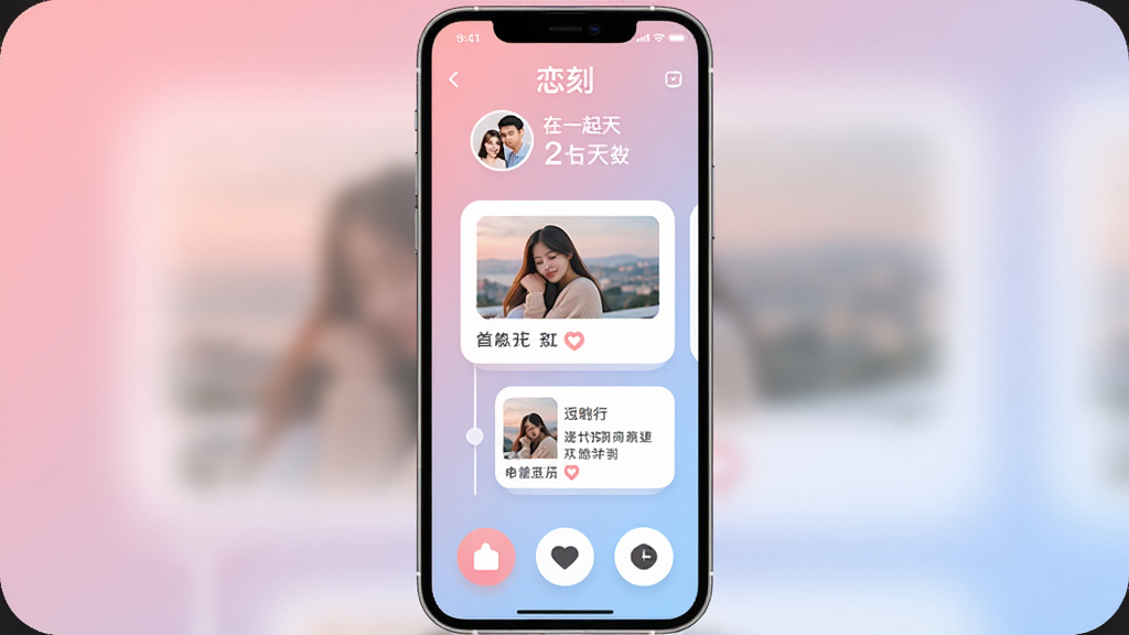 һ���ֻ���Ļչʾ���棬���������ǡ����̡�App����ҳ����������͵ķ���ɫ���䣬ҳ�涥����ʾ����ͷ�����һ����������м���ʱ���ῨƬ����Ƭ������Ƭ�����ּ�¼���ײ�������Բ��ͼ�갴ť�����岼�ּ�࣬�����ܰ������ϸ��Բ�󣬻��ʸɾ��޶���Ԫ��