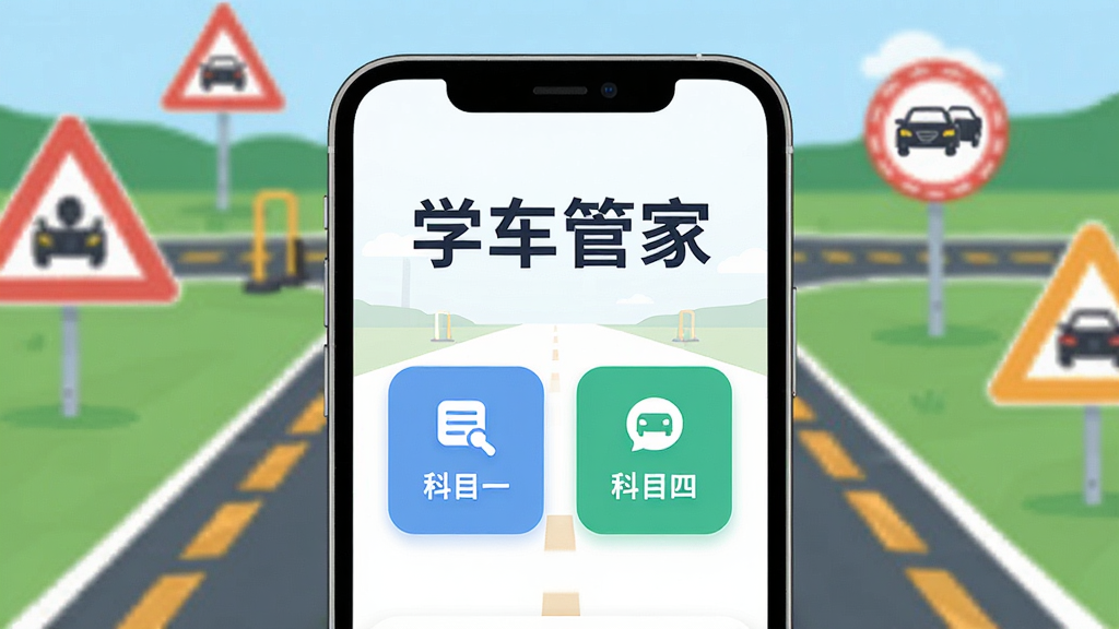 ѧ���ܼ�App������չʾ���ֻ���Ļ���з��ã���Ļ����ʾ��ѧ���ܼҡ����ֱ���Ϳ�Ŀһ����Ŀ��ˢ����ڰ�ť�������Ǽ�Уѵ�����͵�·���ߣ���Χɢ�佻ͨ��־ͼ�꣬���ּ��Գƣ�����ִ���ƽ����ϸ��Բ�����������ʸɾ������޶���Ԫ��