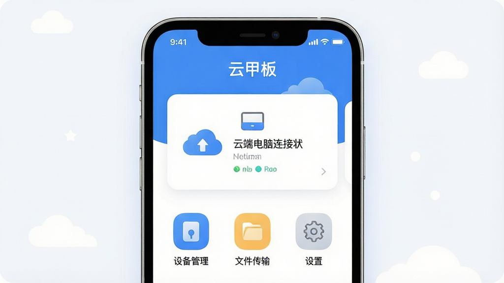 һ��չʾ�Ƽװ���������ȫò��ͼƬ�������������ֻ���Ļ����Ļ����ʾ�Ƽװ�App�����棬���涥���С��Ƽװ塱���ֱ�ʶ���м����ƶ˵�������״̬��Ƭ���·��������豸�������ļ����䡢���õ�ͼ�꣬���岼�ּ������������ִ���ƽ����ϸ��Բ�󣬻��ʸɾ��޶���Ԫ��