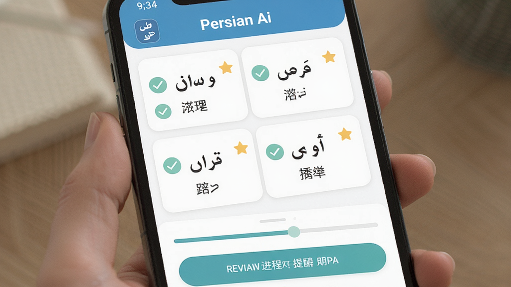 һ��չʾPersian Ai���ʱ���ϰ�����ͼƬ���������ֻ���Ļ�е��ʿ�Ƭ�б��������Ϸ�Ϊ