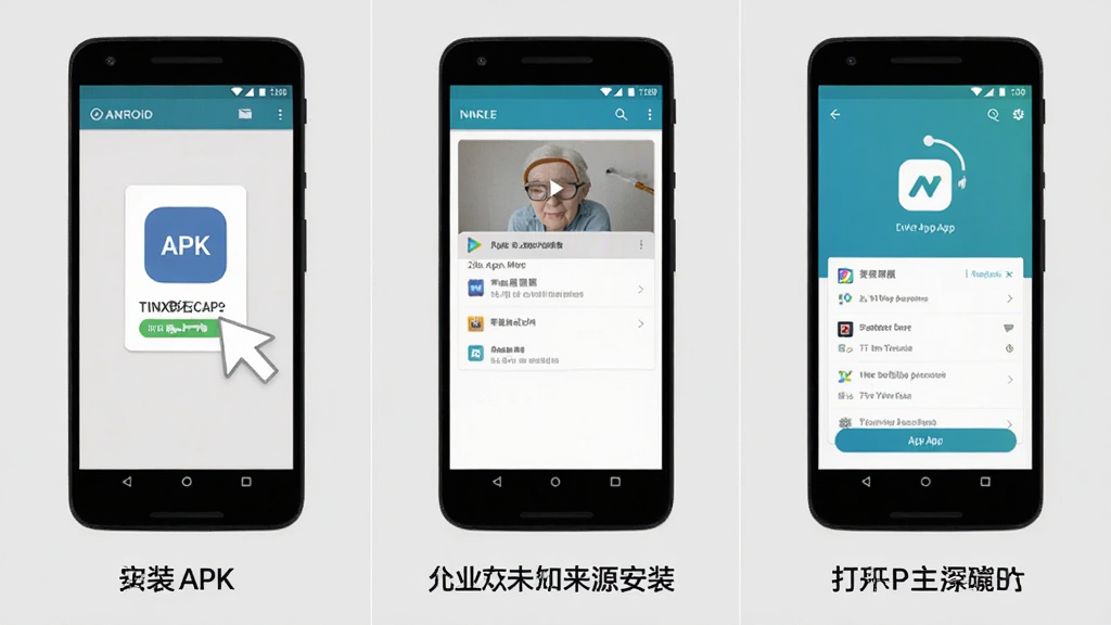 һ��չʾ��׿�ֻ���װTINX�ʯ������App���̵Ĳ���ͼ�������Ϊ�������֣������������ǵ��APK�ļ�������δ֪��Դ��װ����App�����棬ÿ�������·��м������˵��������Ϊǳ��ɫ���ֻ�Ϊ��ɫ�߿򣬽�������������࣬���ʸɾ����޶���Ԫ��
