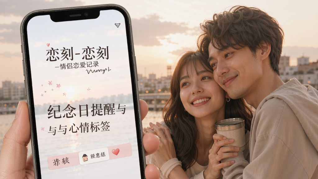 恋刻-情侣恋爱记录 纪念日提醒与心情标签功能展示