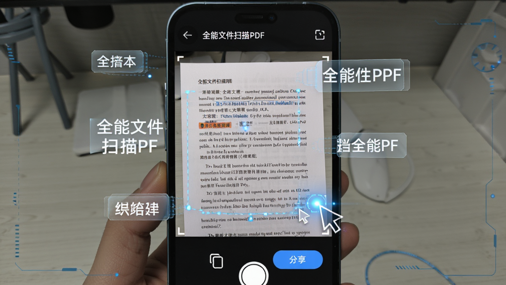 һ��չʾ��ȫ���ļ�ɨ��PDF��OCR����ʶ���ܵ�ͼƬ��������һ���ֻ���������һҳӡ����Ӣ�Ļ������ֵ�ֽ�ţ��ֻ���Ļ����ʾʶ�����������ݲ����и��ƺͷ�����ť����Χ��Ư�������ֿ��ʶ������Ч�����Ƽ���ʮ�㵫���ּ�࣬����������������Ԫ��