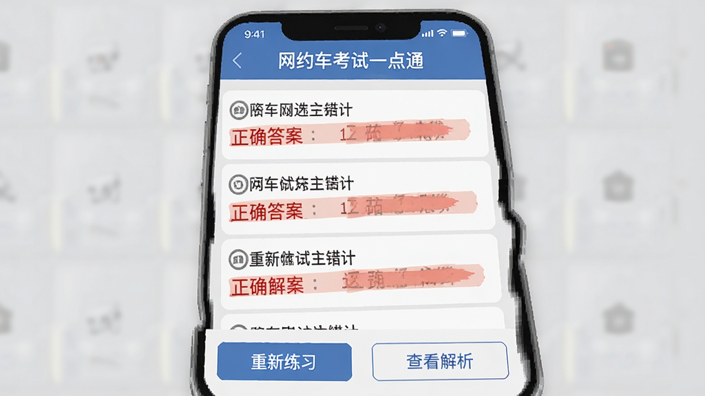 �ֻ���Ļչʾ��Լ������һ��ͨAPP�Ĵ��Ȿ���棬������ʾ����Լ������һ��ͨ�����֣��м��б�չʾ������Ŀ�ͺ�ɫ��ǵ���ȷ�𰸣��ײ��С�������ϰ�����鿴��������ť������Ϊǳ��ɫ������࣬���ʸɾ��޶���Ԫ��