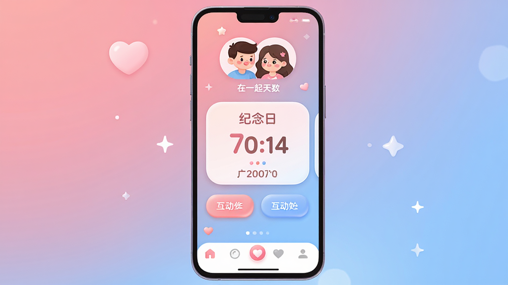 �����ػ�App������ȫòչʾ���ֻ���Ļ���У�������ʾ����ͷ�����һ���������м��Ǽ����յ���ʱ��Ƭ�ͻ�����ť���ײ�����������������Ϊ��ܰ�ķ���ɫ���䣬������¿ɰ���ϸ��Բ�󣬻��ʸɾ����޶���Ԫ��