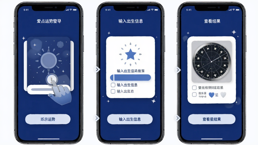 ��ռ��App����������ҳ�棬�ֻ���Ļ��ʾ��������ͼʾ���ֱ��ǵ�����ƿ�Ƭ�����������Ϣ���鿴���̽�������������죬����ɫ����ͼ�����������ʸɾ��޶���Ԫ��