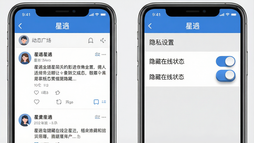 һ��չʾ�����ϡ�App��̬�㳡����˽���ý���ĺϳ�ͼ������Ϊ�����ֻ����ţ�����ֻ���ʾ�����ϡ���̬�㳡ҳ�棬���û�ͷ������ֶ�̬���ұ��ֻ���ʾ��˽����ҳ�棬�С���������״̬�����أ�����Ϊ���ҶԳƣ��Ű�����չʾ�������棻���Ϊ��ƽ��UI��ƣ����׻���ɫ��ϸ���Ͽ��ذ�ť������У����ֱ�ǩ��ȷ�����ʸ��壬����Ϊ��ɫ�޶���Ԫ�ء�