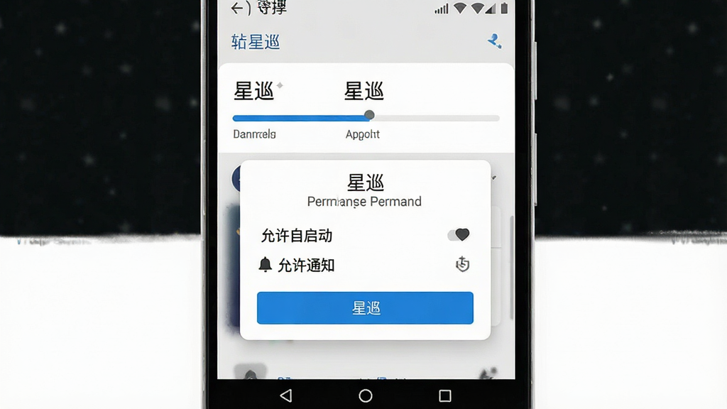 һ��չʾ�����ϡ�App�ڰ�׿�ֻ��ϰ�װ��Ȩ�����ý����ʾ��ͼ������Ϊ�ֻ���Ļ��д����Ļ����ʾ�����ϡ��İ�װ��������Ȩ�����󵯴����С�������������������֪ͨ����ѡ�����Ϊ���У��Ű�ͻ��Ȩ�ް�ť�����ΪϵͳUI��񣬰�ɫ������ϸ���ϰ�ť�и�����ʾ���������������ʸɾ��޶���Ԫ�ء�