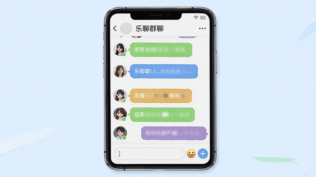 ����App��Ⱥ�����칦��չʾͼ��������һ���ֻ���ʾȺ�Ľ��棬����û�ͷ����������࣬�Ի�������ɫ��ͬ���ַ����ˣ�������ʾȺ���ơ�����Ⱥ�ġ����ײ�������б���ͼӺ�ͼ�꣬����Ϊ����ɫ�������ˬ�����ʸɾ��޶���Ԫ�ء�