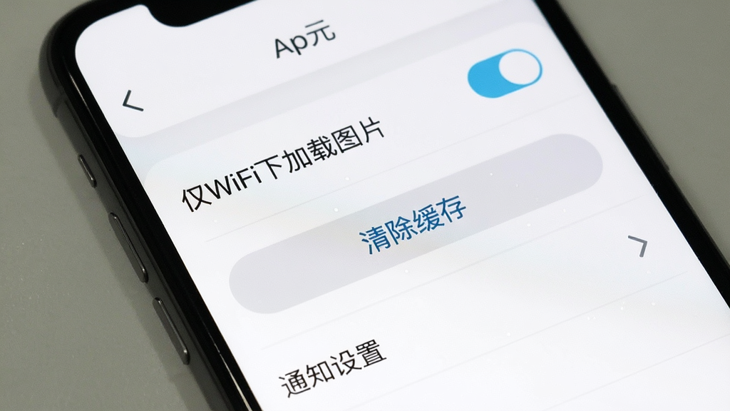 �Ǵ�ԪApp���ý��棬�ֻ���Ļչʾ���б����С���WiFi�¼���ͼƬ�����ء�������水ť��֪ͨ����ѡ������࣬ͼ������������ƽ�����ʸɾ����޶���Ԫ��