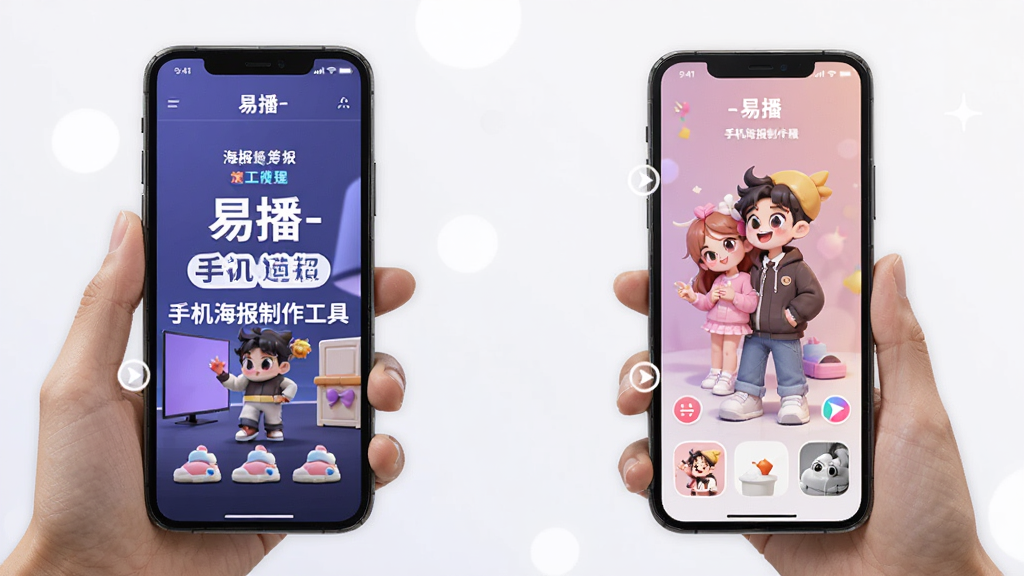 易播-手机海报制作工具 手机做海报全流程配图