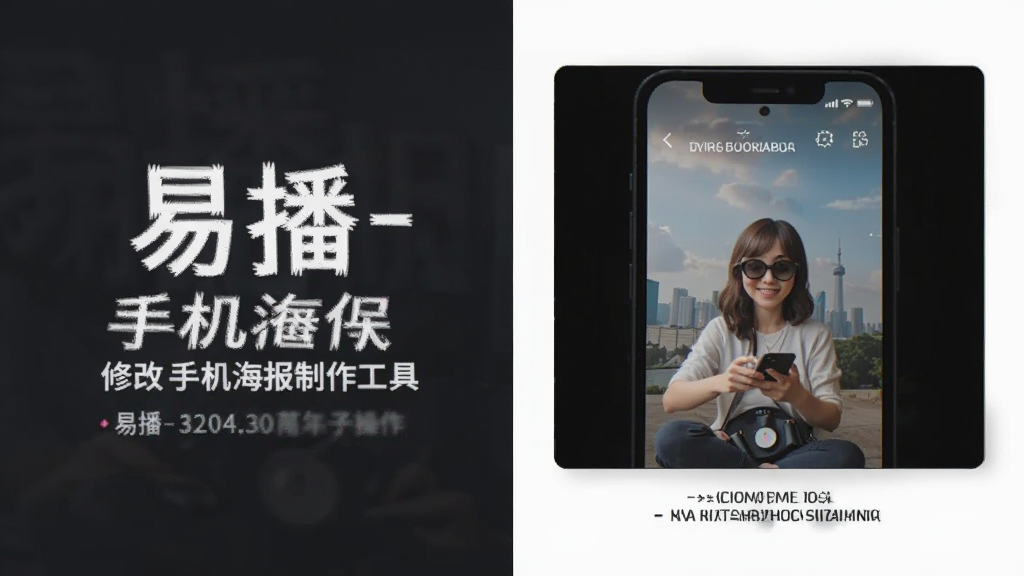 易播-手机海报制作工具 修改文字和替换图片操作配图