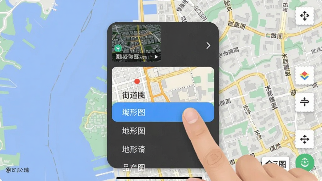 ˮ��΢ͼAPP�����е���ͼ��ѡ��˵����˵��б���������ͼ���ֵ�ͼ������ͼ��ѡ������������ĳ��е�ͼ����ָ���ڵ������һ��ѡ�UI��Ʊ�ƽ��������������������Ԫ��