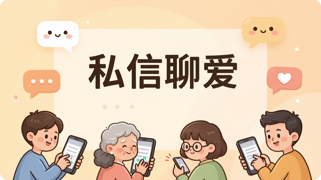 һ��չʾ�ֻ���Ļ�Ļ��棬��Ļ������ʾ�š�˽���İ����ĸ����֣����汳������͵�ůɫ������ΧƯ���ż����ɰ�����������ͼ�꣬�����·��м�����ͬ����εĿ�ͨС���������ֻ����֣����������ɻ��ã�ϸ�ڸɾ������ʸ��壬�޶���Ԫ��