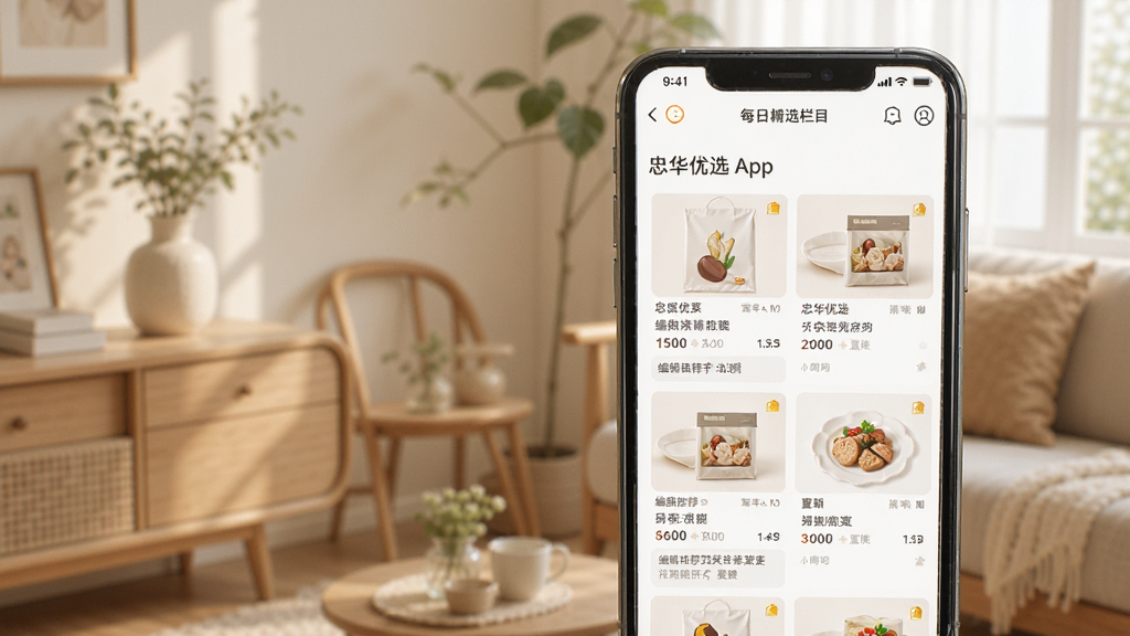 һ��չʾ�һ���ѡAppÿ�վ�ѡ��Ŀ��ͼƬ�������������ֻ���Ļ����Ļ����ʾ�һ���ѡApp��ÿ�վ�ѡҳ�棬����Ʒ��Ƭ�ͱ༭�Ƽ����������ܰ�����ڻ��������������Ȼ�����ʸɾ��޶���Ԫ��
