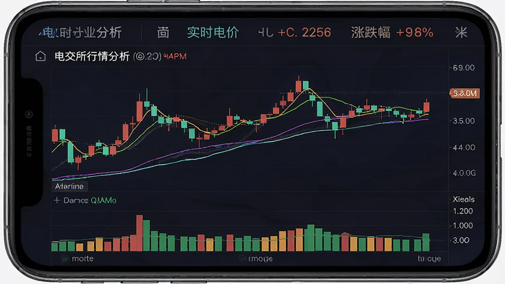 �罻������������棬�ֻ���Ļ��ʾ��ɫK��ͼ�ͷ�ʱ�������ߣ�ͼ���·��гɽ�����״ͼ��������עʵʱ��ۺ��ǵ����ٷֱȣ���������ɫ�����������ݿ��ӻ����ݣ����ֱ�ǩ������������רҵ��࣬���ʸɾ��޶���Ԫ��