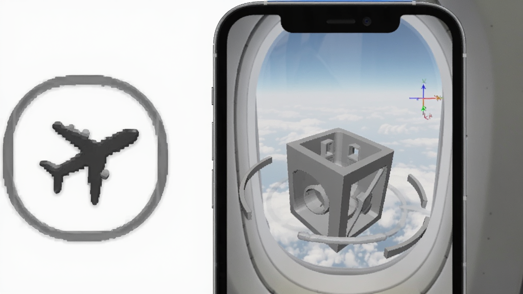 һ��չʾ3D Circle��������������ܵ�ͼƬ��������һ���ֻ����ڷ���ģʽͼ���Աߣ��ֻ���Ļ����ʾ��һ��3Dģ�����ڱ���ת�鿴�������Ƿɻ��ϴ�����Ʋ㣬����Լ�ִ���ϸ�����������ʸɾ����޶���Ԫ��