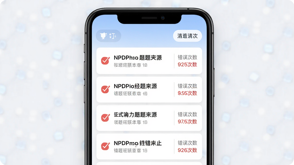 һ��չʾNPDP��Ʒ����App���Ȿ�����ͼƬ���������ֻ���Ļ����Ļ���б�չʾ��������¼��ÿ����¼����к�ɫ��ǣ��Ҳ���ʾ��Ŀ��Դ�ʹ��������������ɸѡ����հ�ť������Ϊ��ֱ�б����������ˬ�Ŀ�Ƭʽ��ƣ�ϸ���Ͽ�Ƭ֮���зָ��ߣ����ʸɾ��޶���Ԫ�ء�