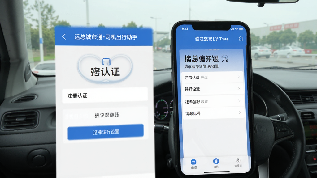 运总城市通-司机出行助手 注册认证和接单偏好设置页面