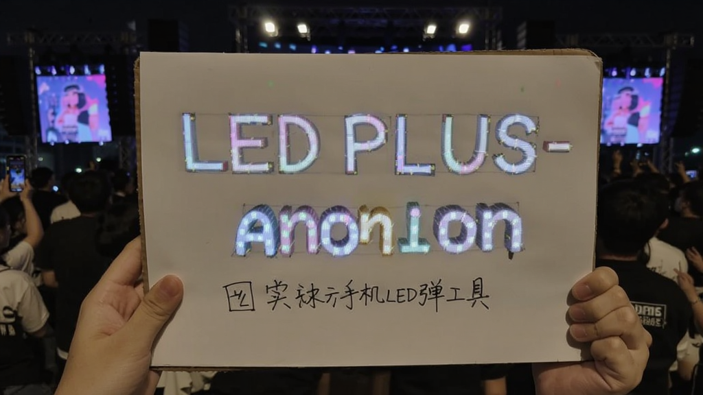 LED PLUS-手机LED弹幕工具实际使用场景应援举牌效果