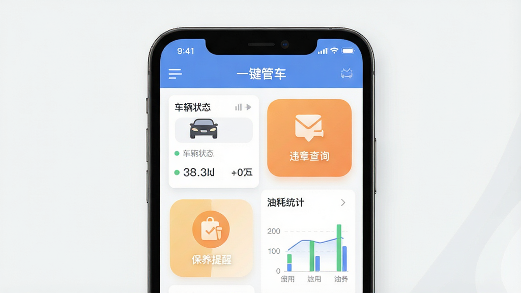 һ��չʾ�ֻ���Ļ��ͼƬ����Ļ����ʾ��һ���ܳ���APP�������棬�����а�������״̬��Ƭ��Υ�²�ѯ��ڡ���������ͼ����ͺ�ͳ��ͼ�������岼�ּ������������Ϊǳɫ������ִ���ƽ�����ʸɾ����޶���Ԫ��