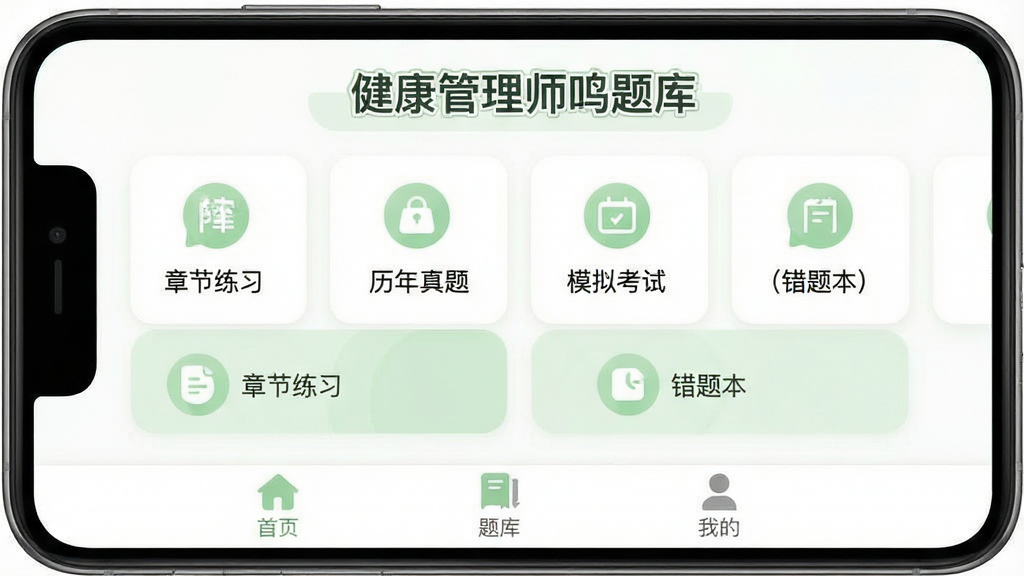 ��������ʦ������ֻ�APP������չʾ����ɫ�͵���ɫΪ��ɫ����������ʾ����������ʦ����⡱���֣��м����½���ϰ���������⡢ģ�⿼�ԡ����Ȿ�ĸ����ܿ�Ƭ�������У��ײ�����������ҳ����⡢�ҵ�����ͼ�꣬���岼�ּ����������ƽ����Ʒ��ͼ��Բ�󣬻��ʸɾ����޶���Ԫ��