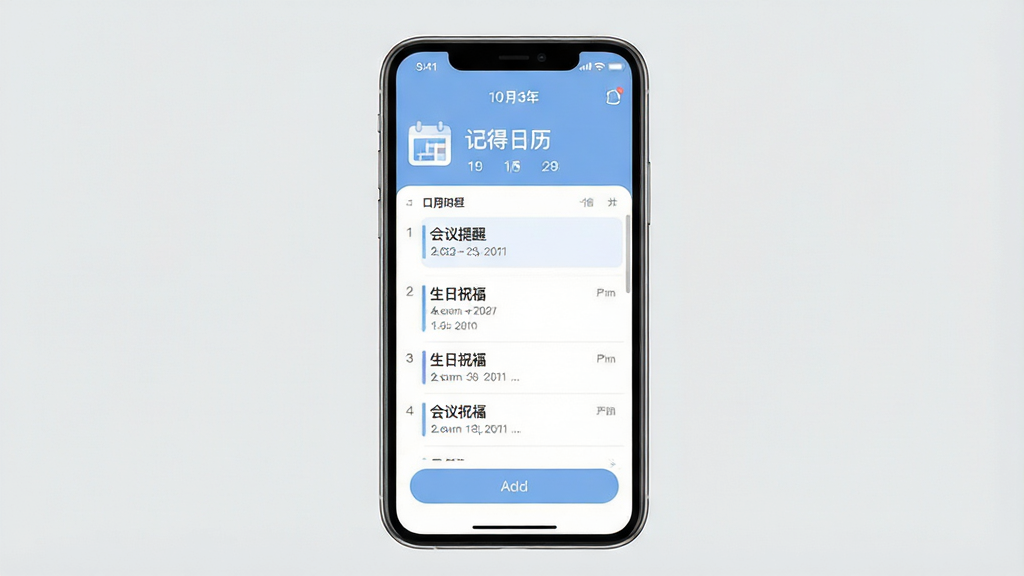 һ��չʾ�ֻ���Ļ�Ļ��棬��Ļ�����ǡ��ǵ�������APP�������棬������Ƽ�࣬����͵�������ɫΪ����������ʾ�·ݺ����ڣ��м����������ճ��б����������������ѡ���������ף��������Ŀ���ײ������Ӱ�ť���������ִ���ƽ�����ʸɾ��������޶���Ԫ�أ�����Ϊ��ɫ��ͻ��Ӧ�ñ�����