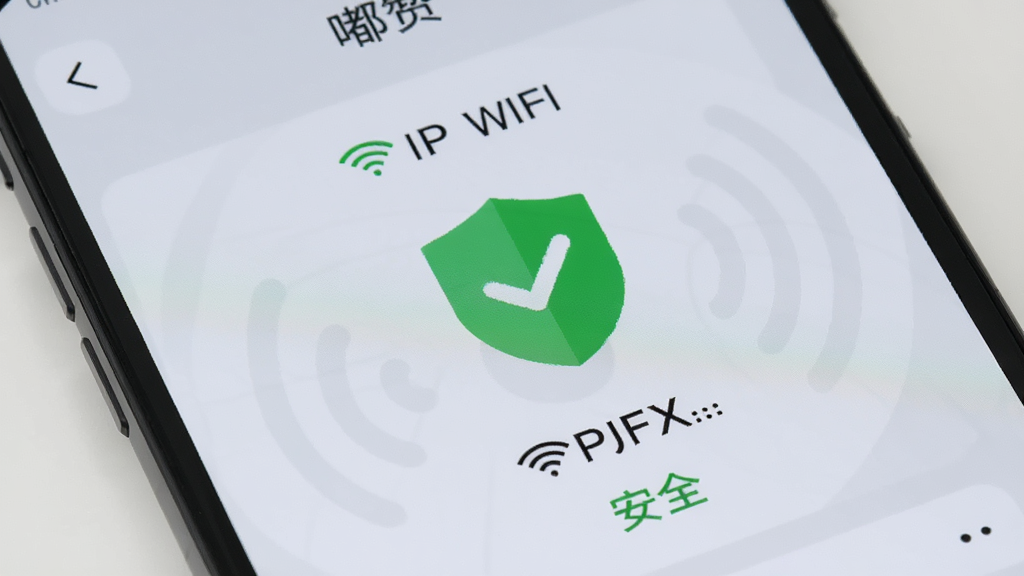 �ֻ���Ļ��д��չʾ����ޡ�App�İ�ȫ�����棬��ɫ����ͼ��λ�����룬��Χ��������WiFi�����ƺ͡���ȫ����ʶ������Ϊǳ��ɫ�������࣬��ƽ����񣬻��ʸɾ��޶���Ԫ��