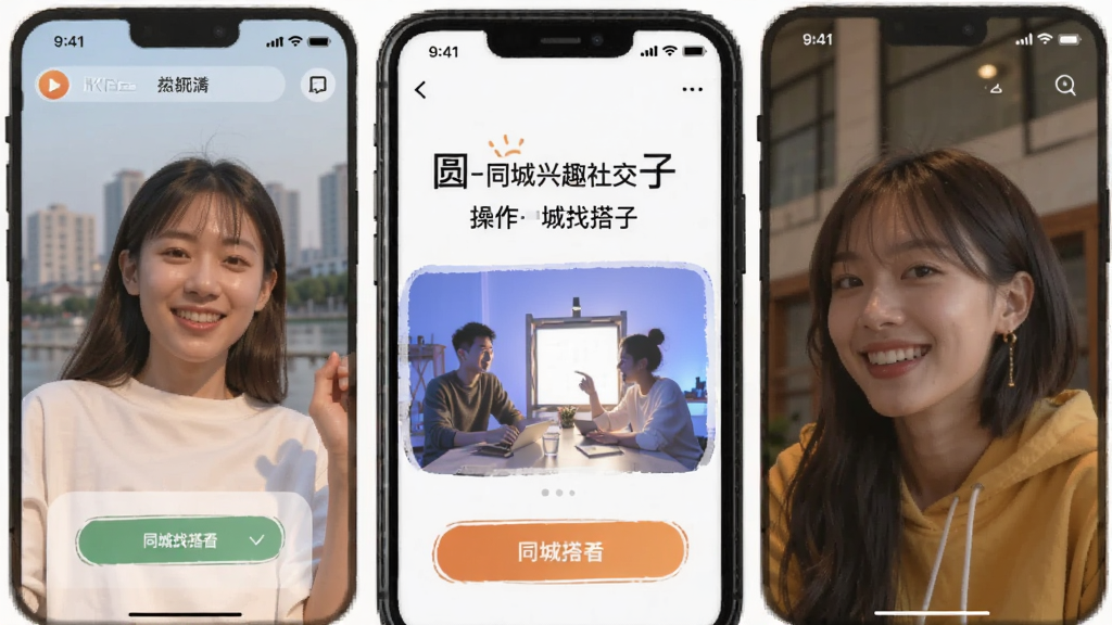 圆搭-同城兴趣社交 同城找搭子操作界面