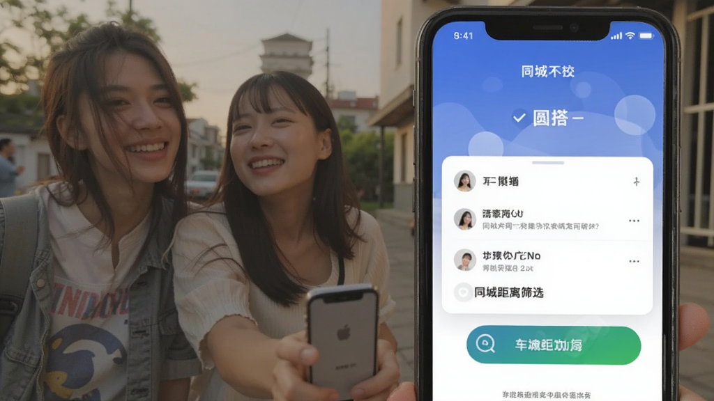 圆搭-同城兴趣社交 同城距离筛选功能