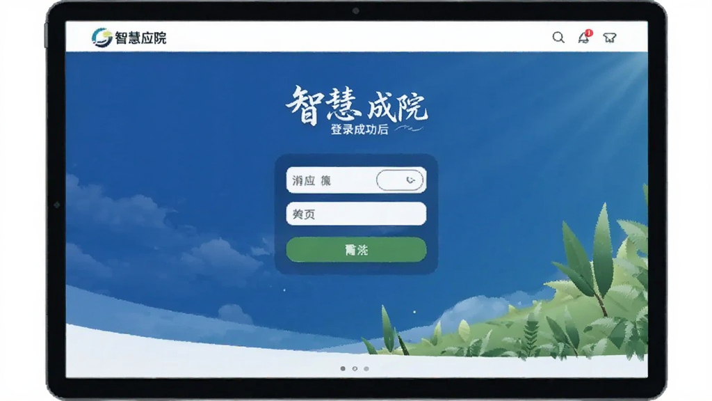 智慧应院登录成功后的首页功能界面