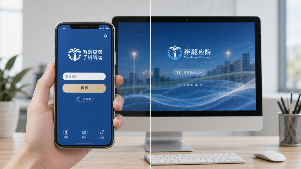 智慧应院手机端和电脑端登录界面对比展示