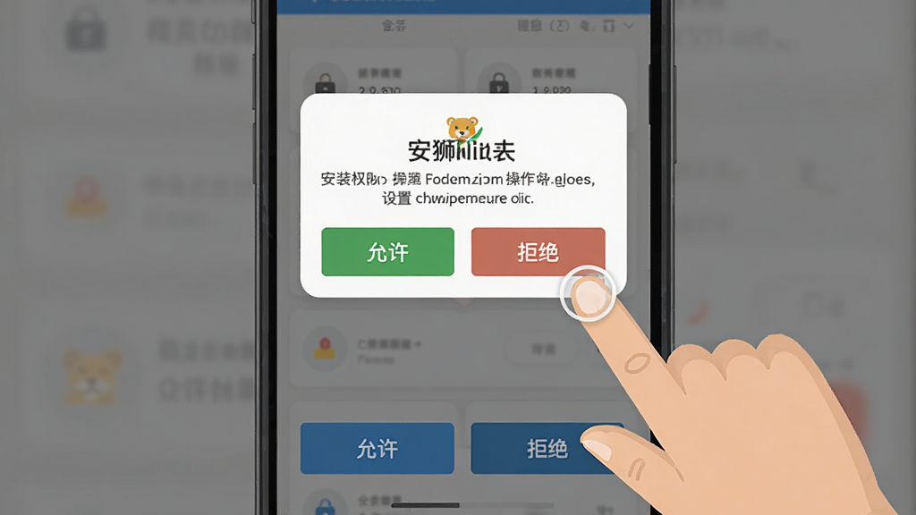 Lionlink ��װȨ�����ò���ָ��ͼ������Ϊ�ֻ���Ļ��ʾȨ�޵���������Ϊ���е������·�������ť���Ű�Ϊ���½ṹ�����Ϊ��ƽ��UIʾ��ͼ��ϸ���ϰ������������͡��ܾ�����ť����ָ���ʾ�⣬���������ɾ��޶���Ԫ��