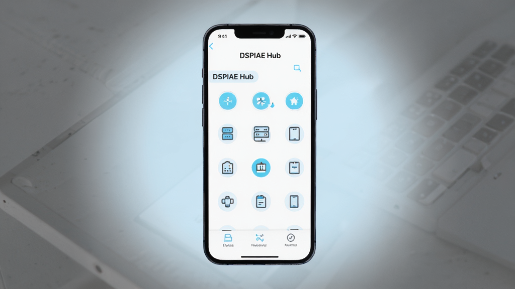 һ��չʾ DSPIAE Hub ������Ƶ�ͼƬ�������������ֻ���Ļ��д����Ļ����ʾ DSPIAE Hub �ļ����ҳ����ɫ������ǳ��ɫ��׺������ͼ���������룬���κι�������ֻ���Χ����͵Ĺ��Σ���񼫼����£����������ɾ����޶���Ԫ��