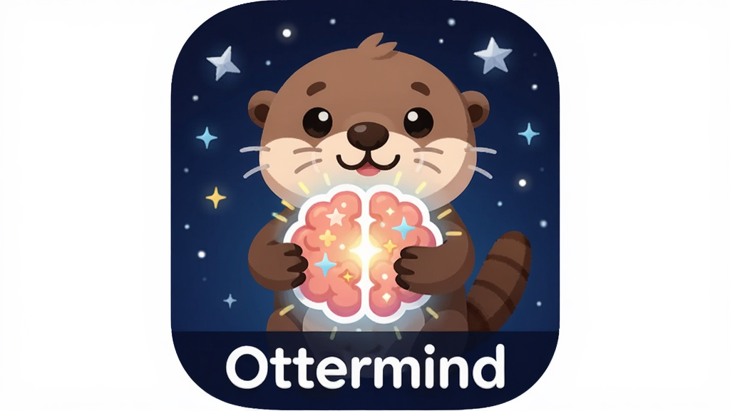 Ottermind Ӧ��ͼ����д��һֻ�ɰ���ˮ̡���ŷ���Ĵ��ԣ�����Ϊ����ɫ�ǿգ�ͼ���·��С�Ottermind�����֣�����ƽ����ƣ����ʸɾ����޶���Ԫ��